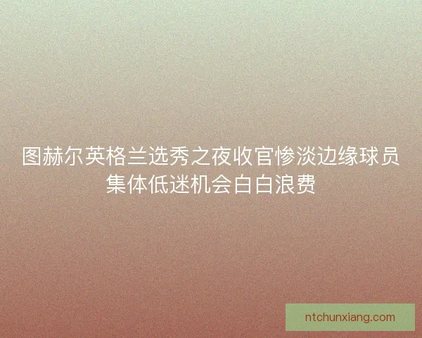 图赫尔英格兰选秀之夜收官惨淡边缘球员集体低迷机会白白浪费